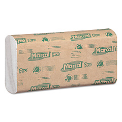 Marcal PRO 100% Recycled Folded Paper Towels, C-Fold, 12.88 x 10.13, White, 150/Pack, 16 Packs/Carton (P100B)