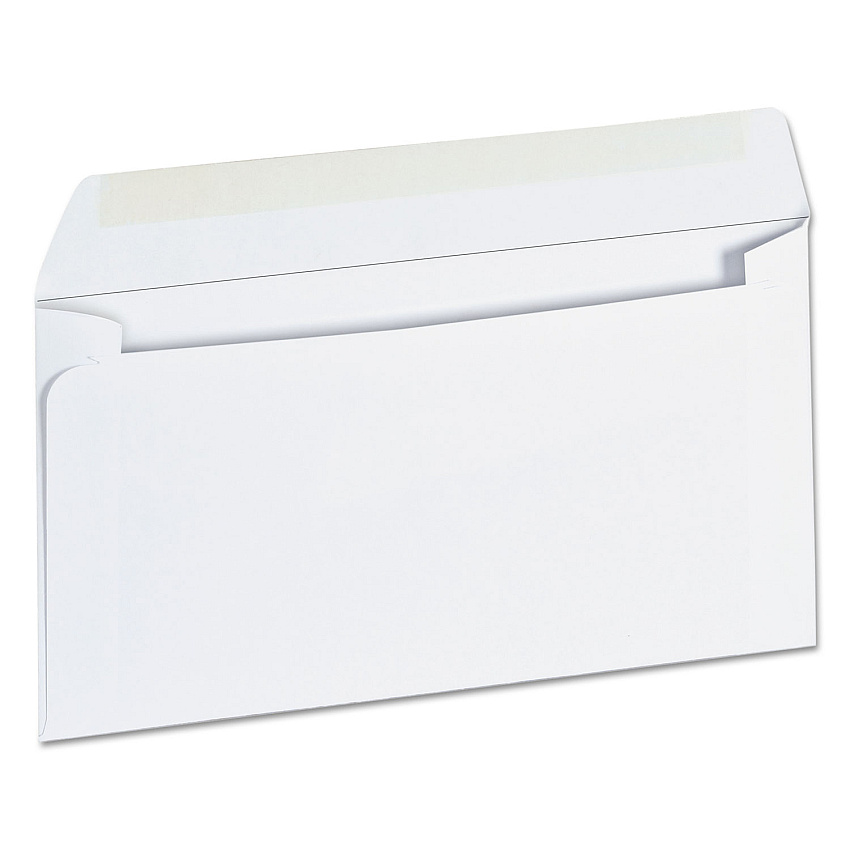 Universal Business Envelope, #6 3/4, Square Flap, Gummed Closure, 3.63 x 6.5, White, 500/Box (UNV35206)