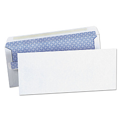 Universal Self-Seal Business Envelope, Security Tint, #10, Square Flap, Self-Adhesive Closure, 4.13 x 9.5, White, 500/Box (UNV36101)