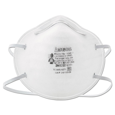 3M N95 Particle Respirator 8200 Mask, 20/Box