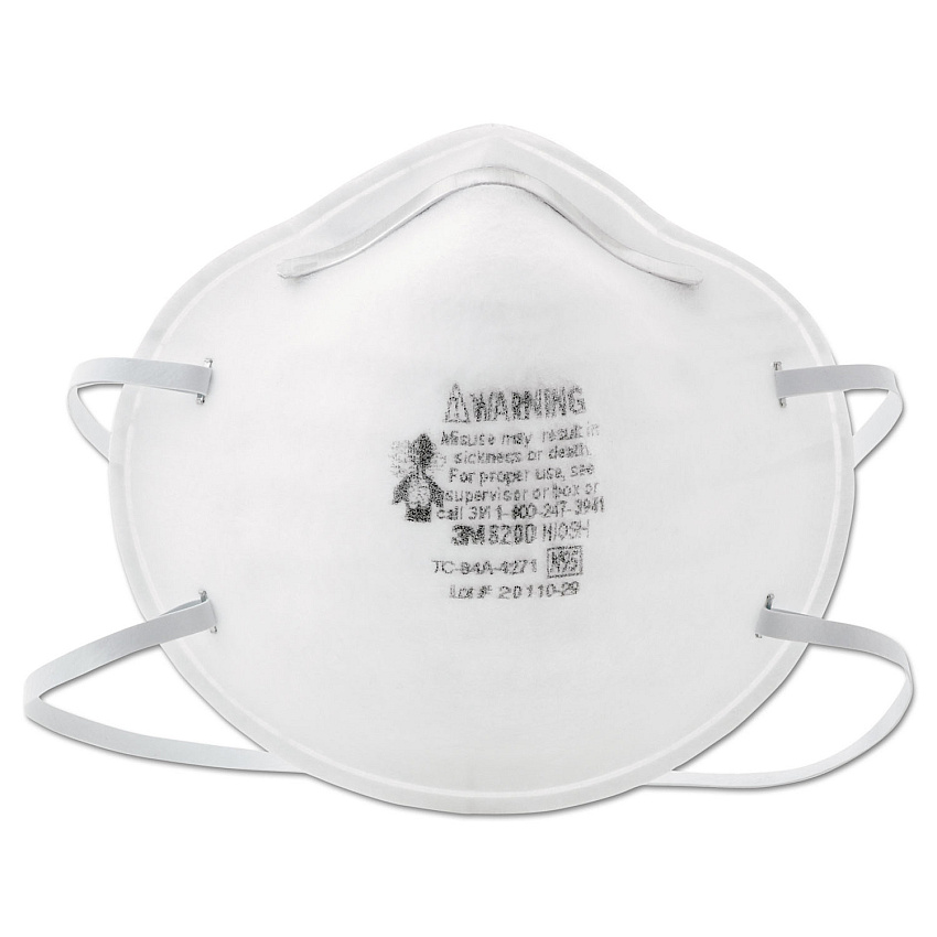 3M N95 Particle Respirator 8200 Mask, 20/Box