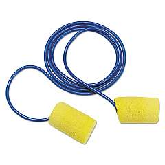 3M E-A-R Classic Earplugs, Corded, PVC Foam, Yellow, 200 Pairs (3111101)