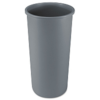 Rubbermaid Commercial Untouchable Waste Container, Round, Plastic, 22 gal, Gray (354600GY)