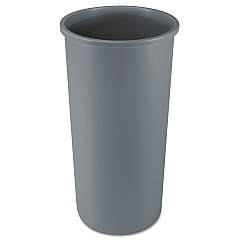 Rubbermaid Commercial Untouchable Waste Container, Round, Plastic, 22 gal, Gray (354600GY)