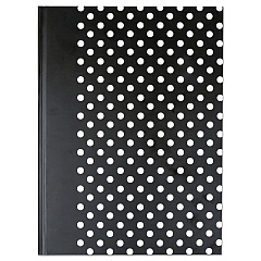 Universal Casebound Hardcover Notebook, 1 Subject, Wide/Legal Rule, Black/White Cover, 10.25 x 7.63, 150 Sheets (UNV66350)