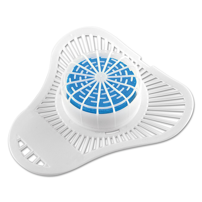 OdoBan Urinal Screen with Non-Para Deodorizer Block, Cherry Scent, White/Pink, 12/Carton (95896212)
