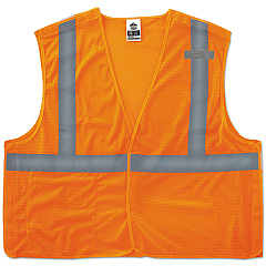 ergodyne GloWear 8215BA Type R Class 2 Econo Breakaway Mesh Vest, Large to X-Large, Orange (21065)