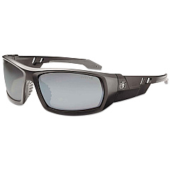 ergodyne Skullerz Odin Safety Glasses, Matte Black Frame/Silver Lens, Nylon/Polycarb (50442)