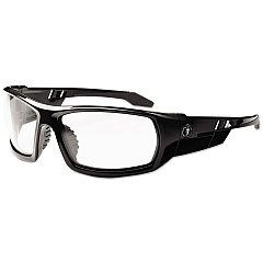 ergodyne Skullerz Odin Safety Glasses, Black Frame/Clear Lens, Anti-Fog, Nylon/Polycarb (50003)