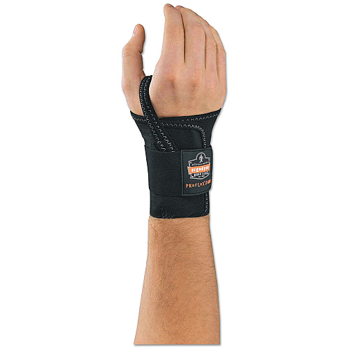 ergodyne ProFlex 4000 Wrist Support, Large (7-8"), Fits Left-Hand, Black (70016)