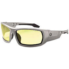 ergodyne Skullerz Odin Safety Glasses, Gray Frame/Yellow Lens, Nylon/Polycarb (50150)