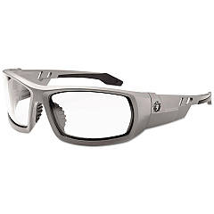 ergodyne Skullerz Odin Safety Glasses, Gray Frame/Clear Lens, Anti-Fog, Nylon/Polycarb (50103)