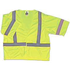 ergodyne GloWear 8310HL Type R Class 3 Economy Mesh Vest, 2X-Large to 3X-Large, Lime (22027)