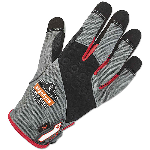 ergodyne ProFlex 710CR Heavy-Duty + Cut Resistance Gloves, Gray, Large, 1 Pair (17124)