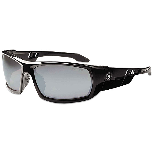 ergodyne Skullerz Odin Safety Glasses, Black Frame/Silver Lens, Nylon/Polycarb (50042)