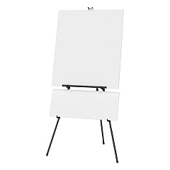 Quartet Aluminum Heavy-Duty Display Easel, 38" to 66" High, Aluminum, Black (56E)