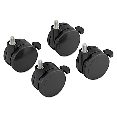 HON Height-Adjustable Base Caster Add-On Kit, Black, 4/Pack (HABCASTER)