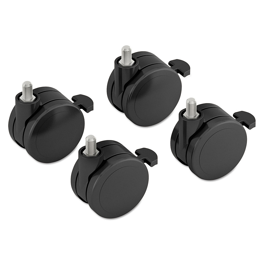 HON Height-Adjustable Base Caster Add-On Kit, Black, 4/Pack (HABCASTER)