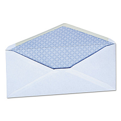 Universal Business Envelope, Security Tint, #10, Monarch Flap, Gummed Closure, 4.13 x 9.5, White, 500/Box (UNV35202)
