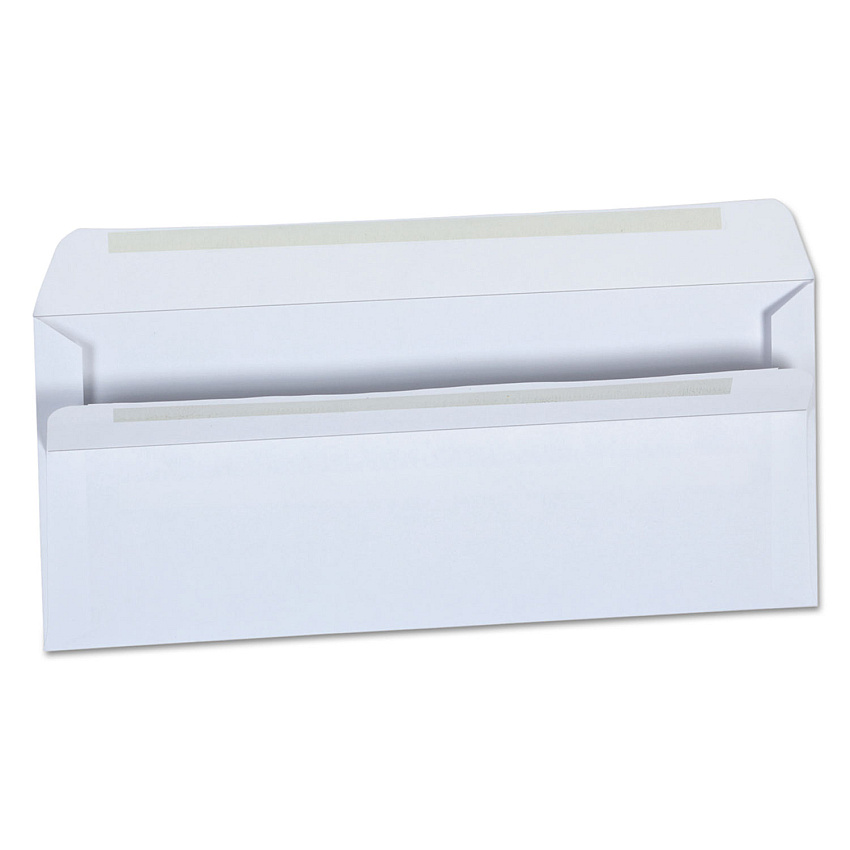 Universal Self-Seal Business Envelope, #10, Square Flap, Self-Adhesive Closure, 4.13 x 9.5, White, 500/Box (UNV36100)