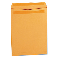 Universal Self-Stick Open-End Catalog Envelope, #12 1/2, Square Flap, Self-Adhesive Closure, 9.5 x 12.5, Brown Kraft, 250/Box (UNV35291)