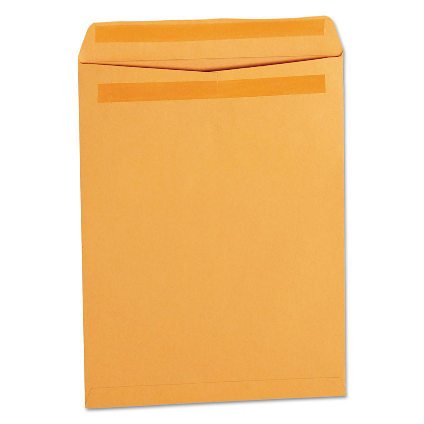 Universal Self-Stick Open-End Catalog Envelope, #12 1/2, Square Flap, Self-Adhesive Closure, 9.5 x 12.5, Brown Kraft, 250/Box (UNV35291)