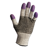 KleenGuard G60 Purple Nitrile Gloves, 250mm Length, X-Large/Size 10, Black/White, 12 Pairs/Carton (97433CT)