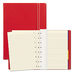 Filofax Notebook, 1 Subject, Medium/College Rule, Red Cover, 8.25 x 5.81, 112 Sheets (B115008U)