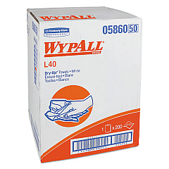 WypAll L40 Towels, Dry Up Towels, 19.5 x 42, White, 200 Towels/Roll (05860)