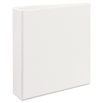 Avery Durable View Binder with DuraHinge and EZD Rings, 3 Rings, 2" Capacity, 11 x 8.5, White, (9501) (09501)