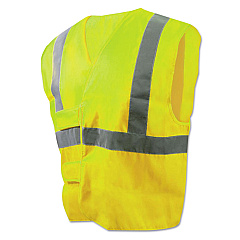 Boardwalk Class 2 Safety Vests, Standard, Lime Green/Silver (BWK00036)