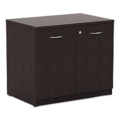 Alera Valencia Series Storage Cabinet, 34 1/8w x 22 7/8d x 29 1/2h, Espresso (ALEVA613622ES)