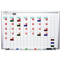 AbilityOne 7110016222127 SKILCRAFT Magnetic Work/Plan Dry Erase Kit, 36 x 24, Silver
