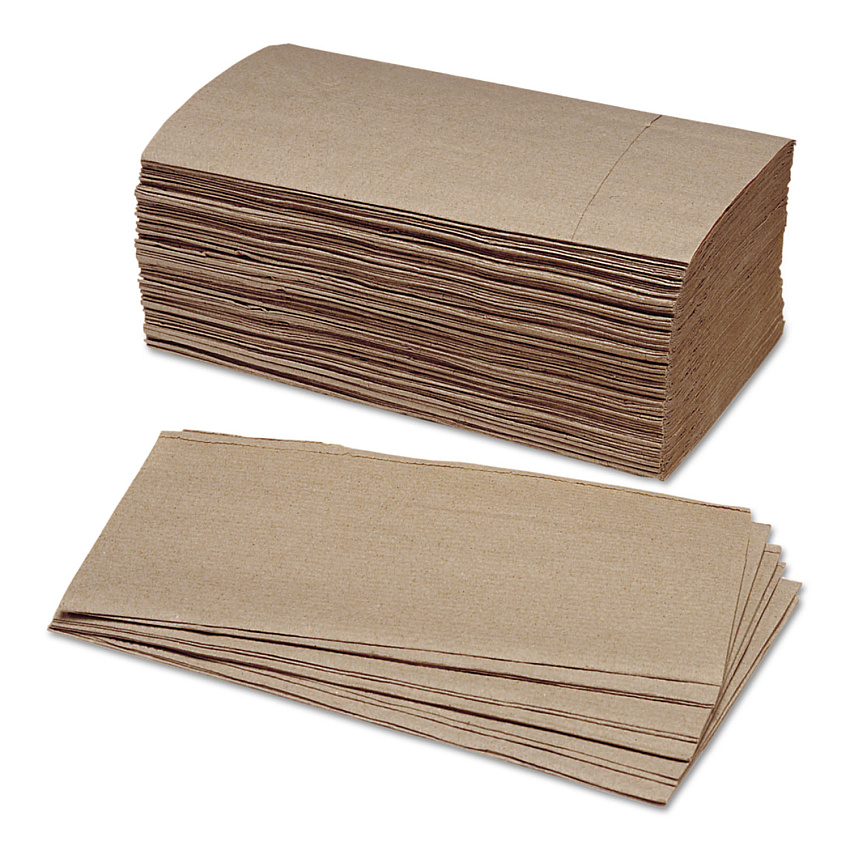 AbilityOne 8540014940911, SKILCRAFT, Folded Paper Towels, 9.25 x 10.75, Kraft, 250/Bundle, 16 Bundles/Box