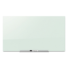 Quartet InvisaMount Magnetic Glass Marker Board, Frameless, 39" x 22", White Surface (G3922IMW)