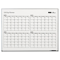 AbilityOne 7110016222133 SKILCRAFT Quartet 4-Month Dry Erase Calendar, 48 x 36, Silver