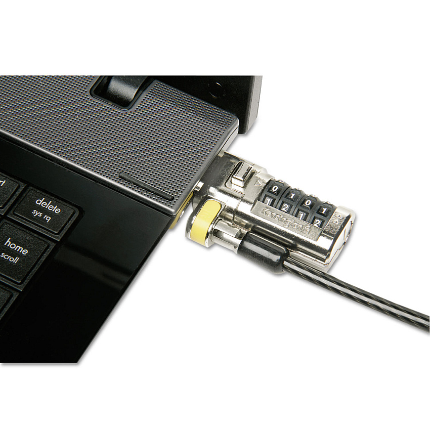 AbilityOne 5340015987496, Combination Laptop Lock, 6ft Carbon Tempered Steel Cable