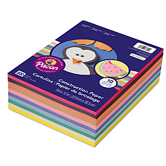 Pacon Rainbow Super Value Construction Paper Ream, 45lb, 9 x 12, Assorted, 500/Pack (6555)