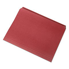 AbilityOne 7530013649484 SKILCRAFT Straight Cut File Folder, Straight Tabs, Letter Size, Red, 100/Box