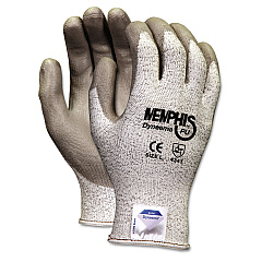 MCR Safety Memphis Dyneema Polyurethane Gloves, Medium, White/Gray, Pair (9672M)