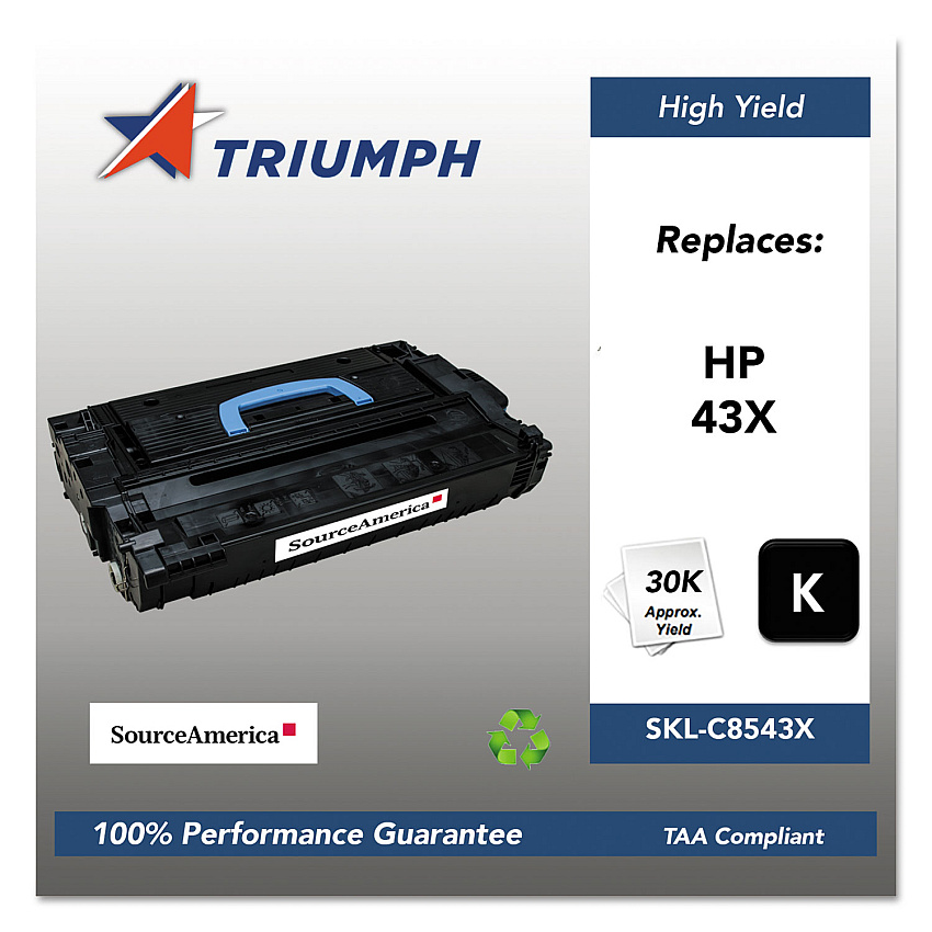 751000nsh0354 Remanufactured C8543x (43x) High-yield Toner, 30,000 Page-yield, Black