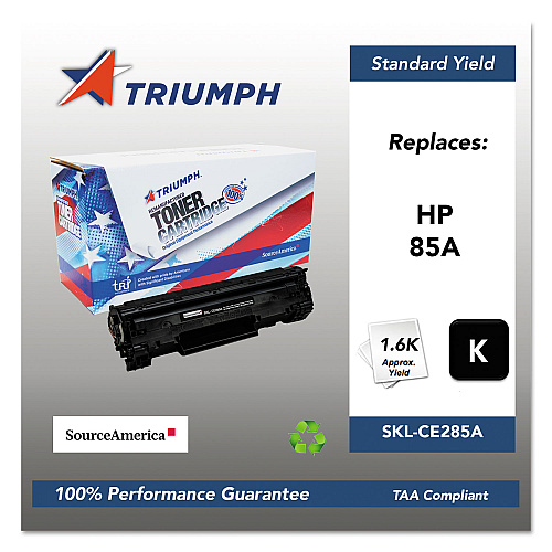 Triumph 751000NSH1100 Remanufactured CE285A (85A) Toner, 1,600 Page-Yield, Black