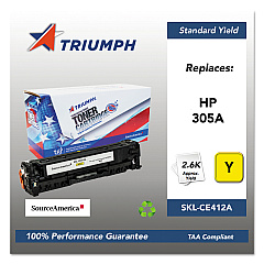 Triumph 751000NSH1286 Remanufactured CE412A (305A) Toner, 2,600 Page-Yield, Yellow