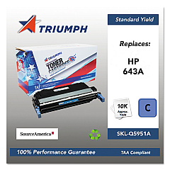 Compatible Triumph 751000NSH0284 Remanufactured Q5951A (643A) Toner, 10,000 Page-Yield, Cyan