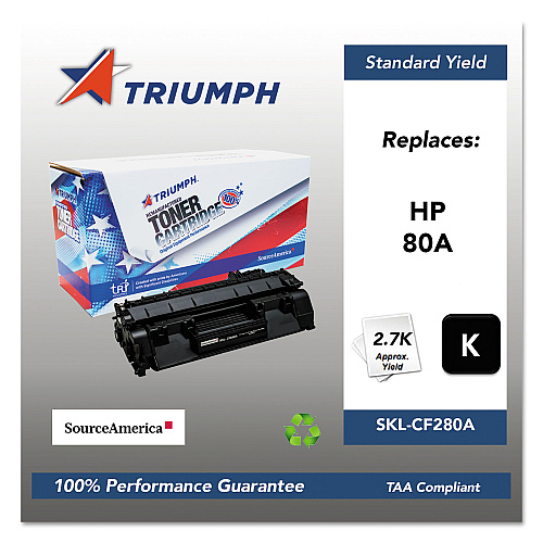 Triumph 751000NSH1318 Remanufactured CF280A (80A) Toner, 2,700 Page-Yield, Black