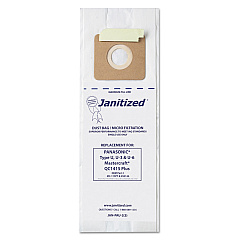 Janitized Vacuum Filter Bags Designed to Fit Panasonic Upright Type U, 36/CT (JANPAU2)