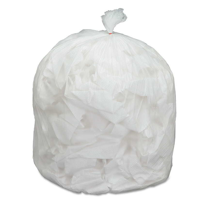 AbilityOne 8105015171344, SKILCRAFT High Density Trash Can Liner, 45 gal, 12 microns, 40" x 48", Natural, 250/Carton
