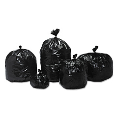 AbilityOne 8105013862289, SKILCRAFT Low Density Trash Can Liners, 10 gal, 1 mil, 24" x 24", Brown/Black, 250/Carton