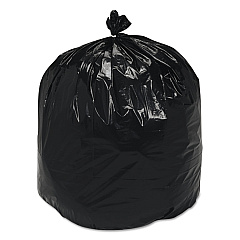 AbilityOne 8105013862312, SKILCRAFT Recycled Content Trash Can Liners, 33 gal, 1.3 mil, 33" x 40", Brown/Black, 100/Box