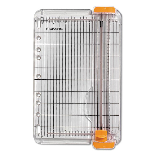 Fiskars SureCut Paper Trimmer, 8 Sheets, 9" Cut Length, Plastic Base, 8.88 x 14.38 (1544601014)